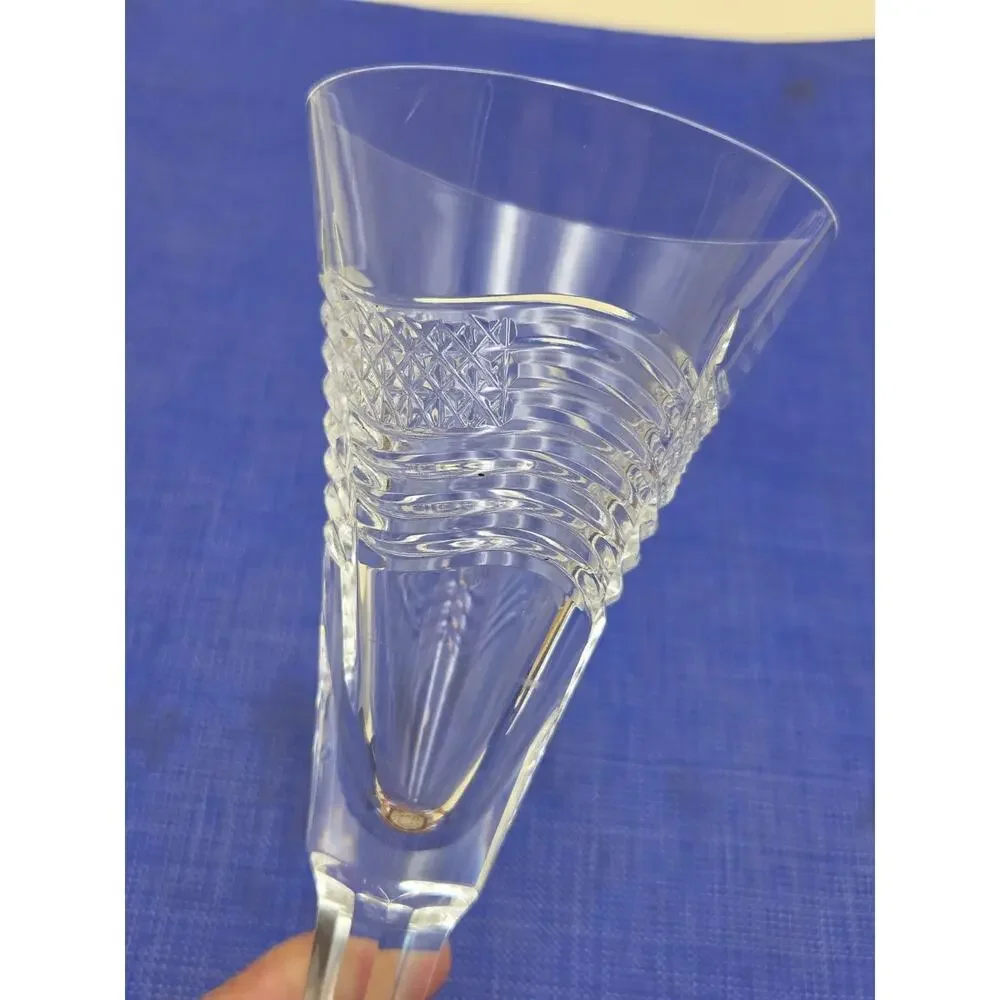 Waterford Crystal SPIRIT of AMERICA Flag Champagne Flutes VTG